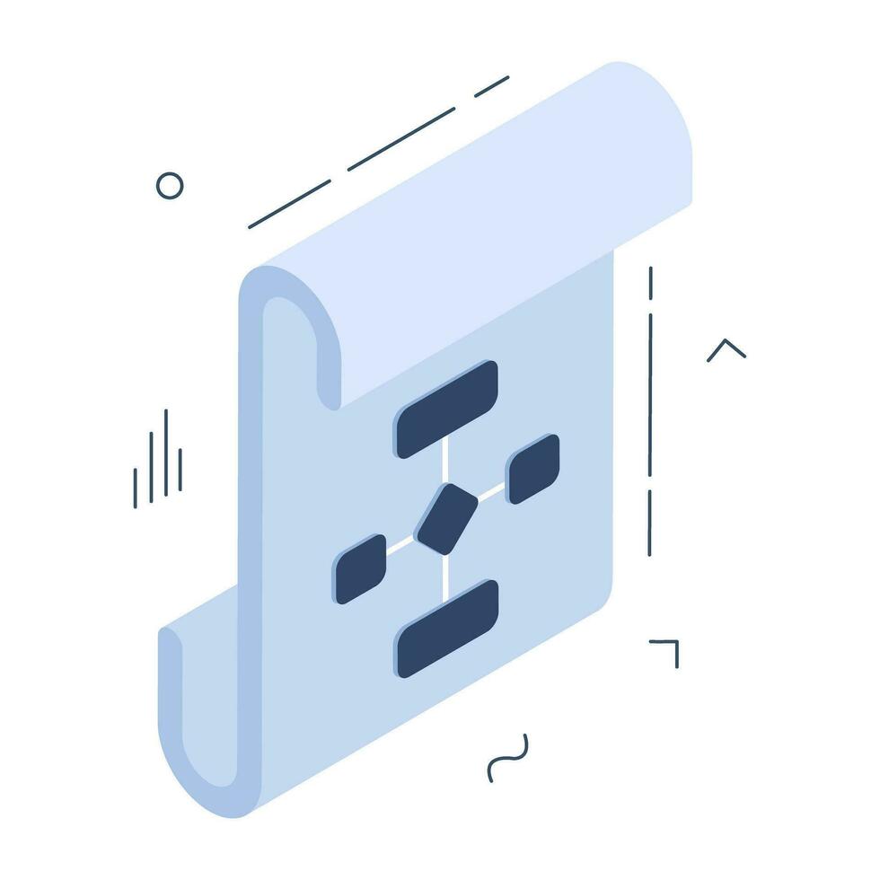 Conceptual isometric design icon of hierarchy vector