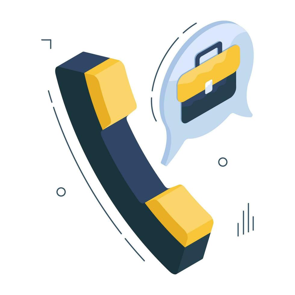 Creative design icon of job call vector