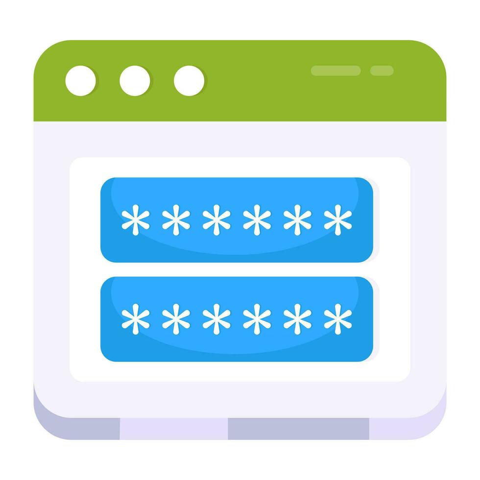 Modern design icon of web password vector