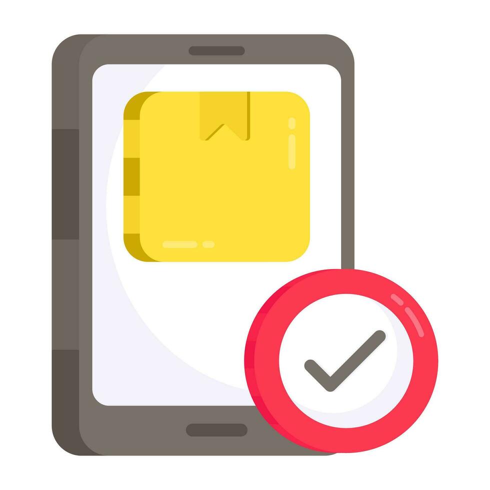 Perfect design icon of mobile parcel vector