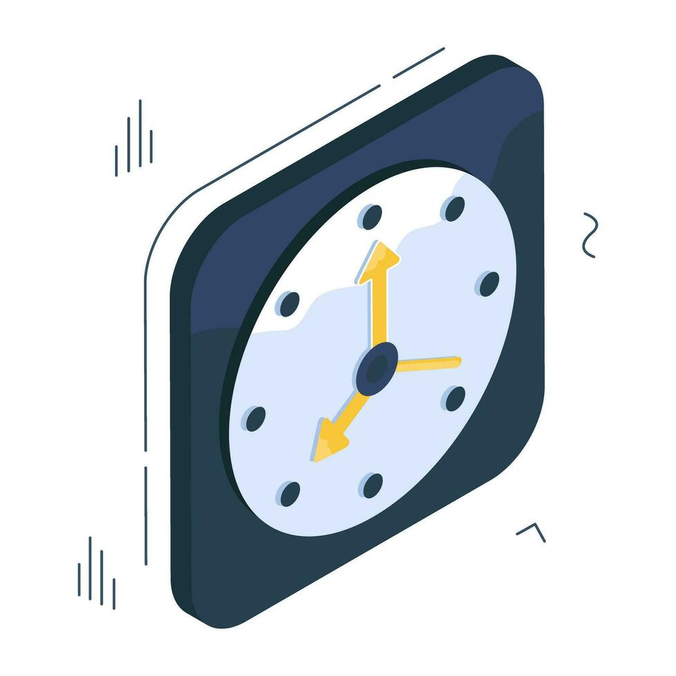 editable diseño icono de pared reloj vector