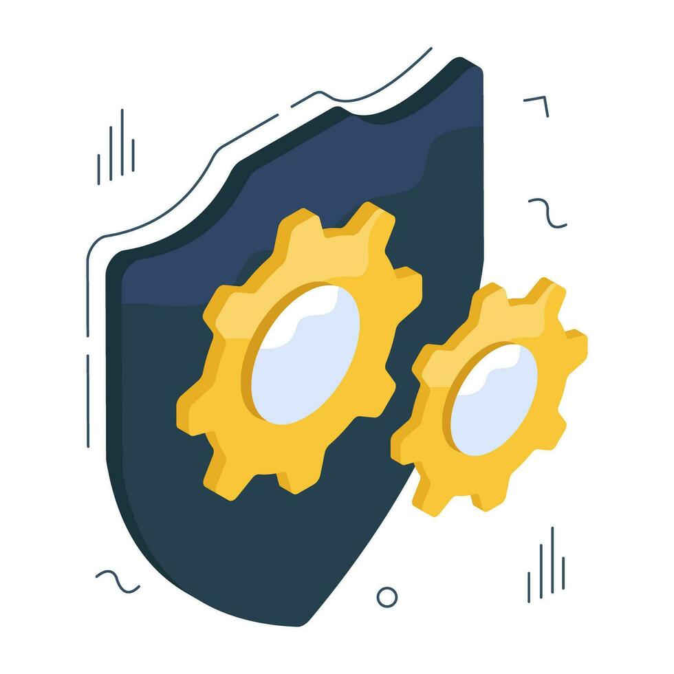 Unique design icon of security setting vector