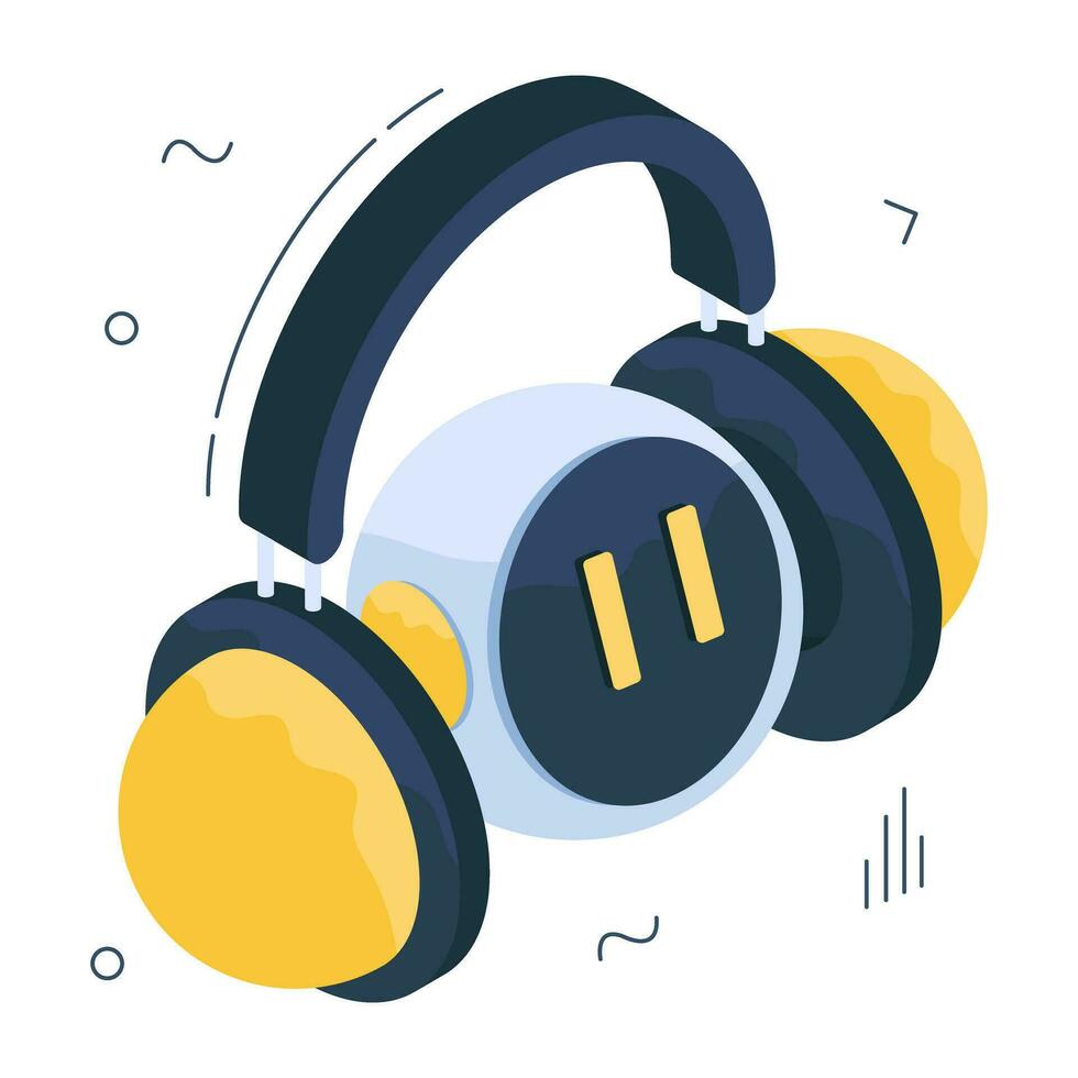 An icon design of robot customer service vector