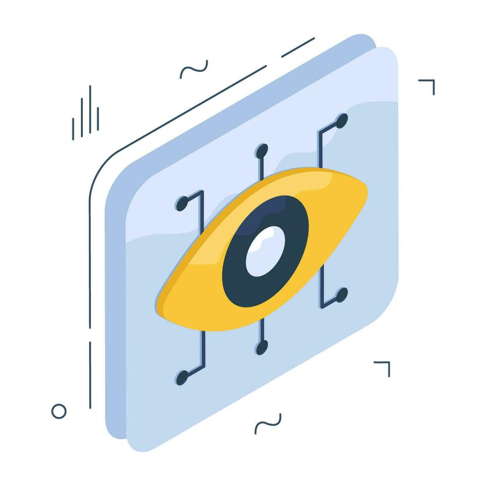 Modern design icon of cyber eye vector