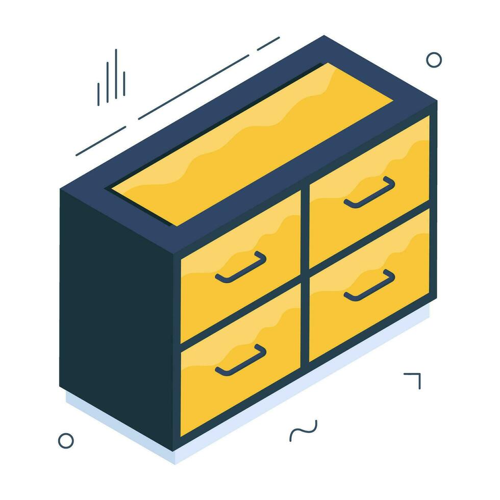 Premium download icon of drawer table vector