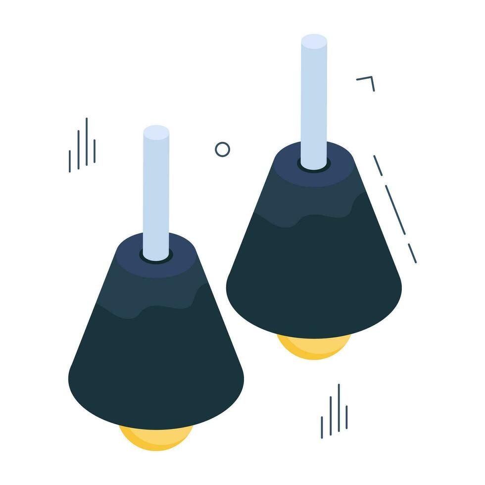 A modern design icon of ceiling lamps vector