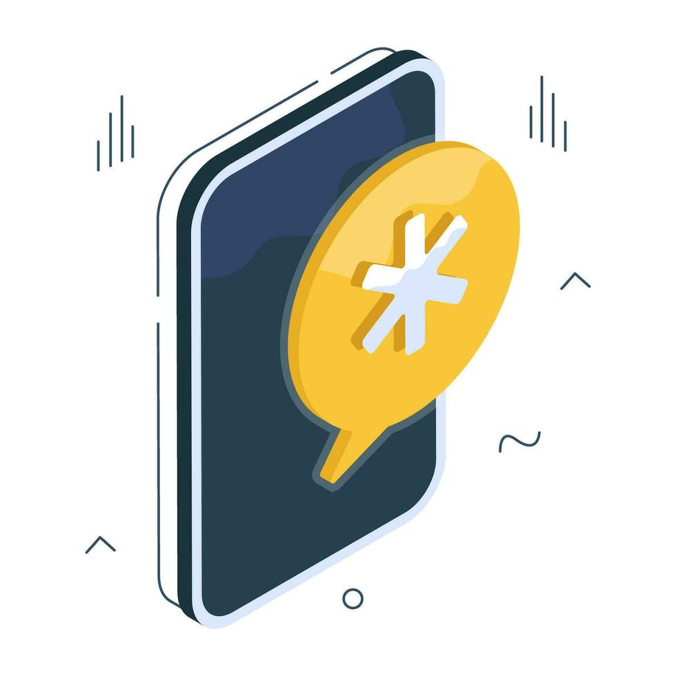 An icon design of mobile medical chat vector