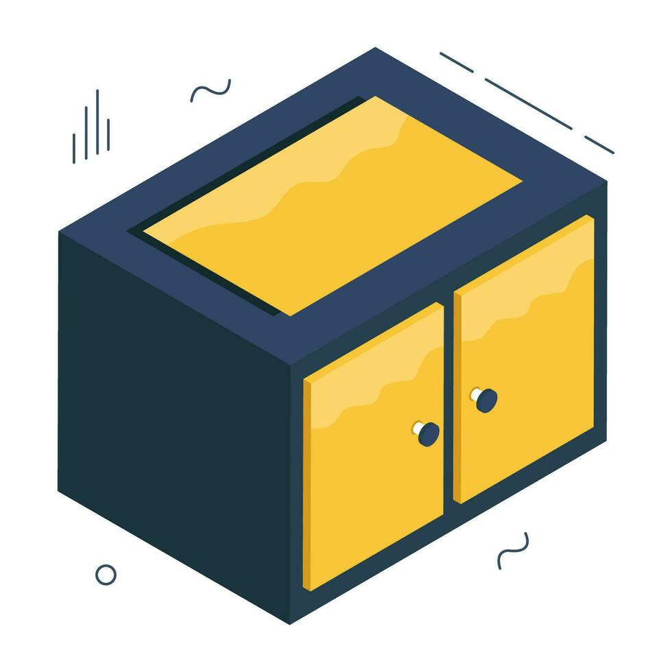Premium download icon of drawer table vector