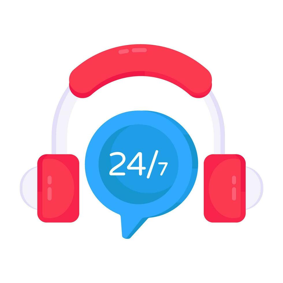 Customer service icon in flat design vector