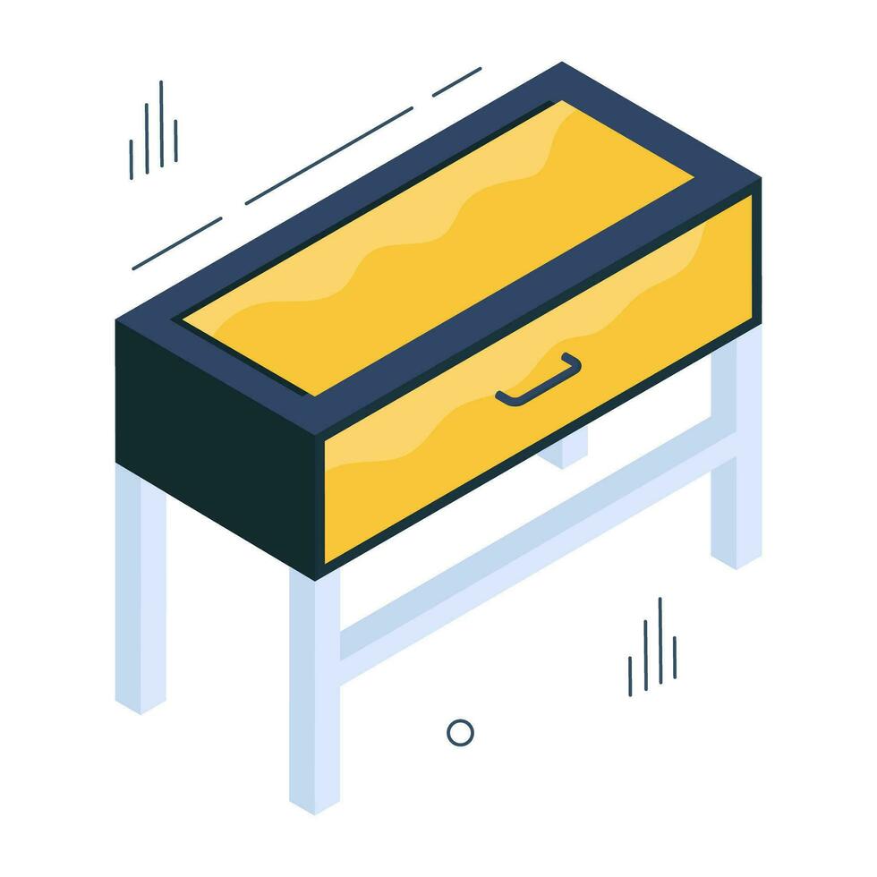 Premium download icon of drawer table vector