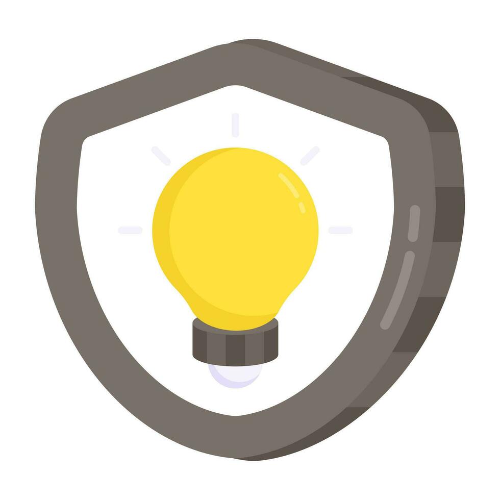 Editable design icon of secure idea vector