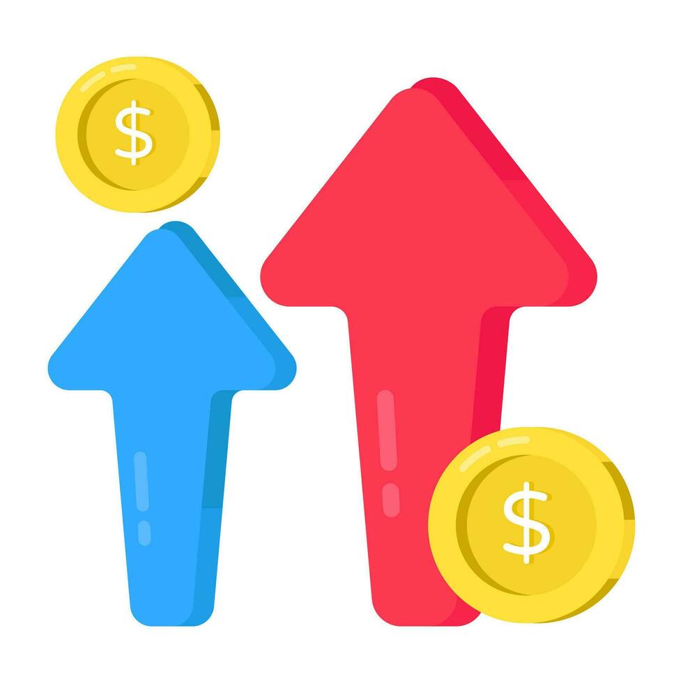 Trendy design icon of high dollar value vector