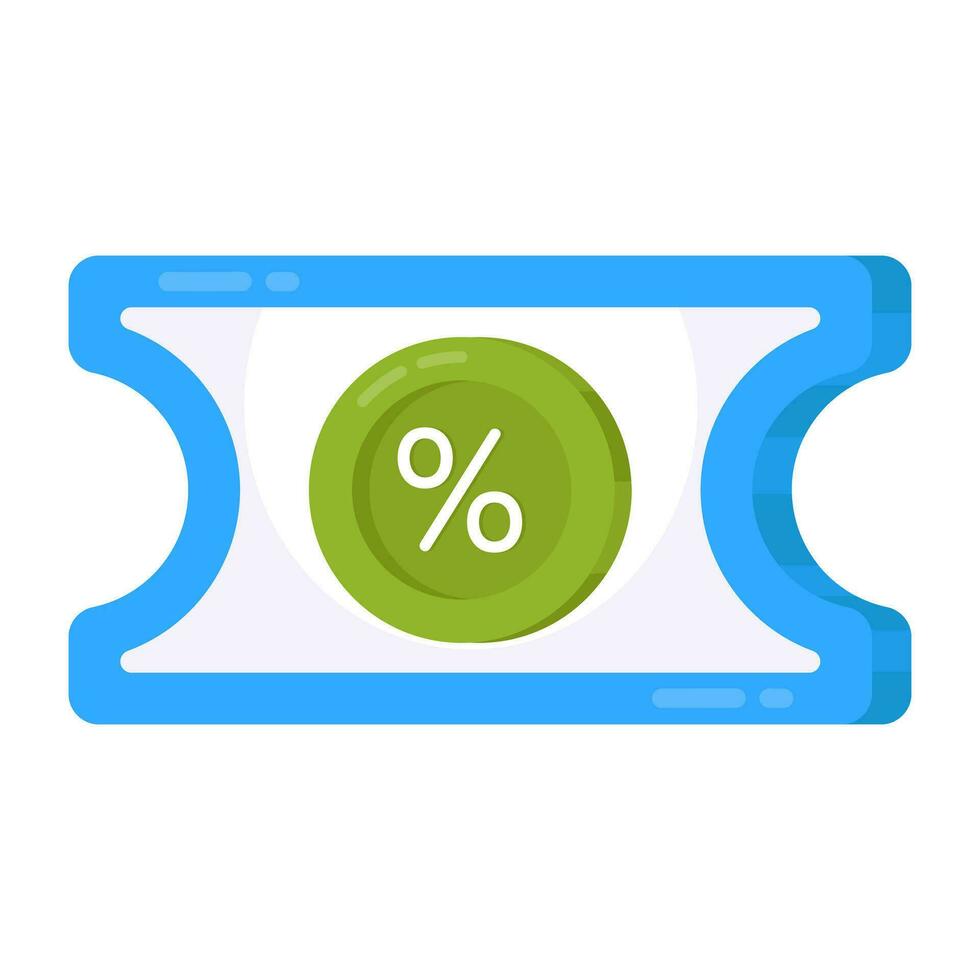 Modern design icon of discount card vector