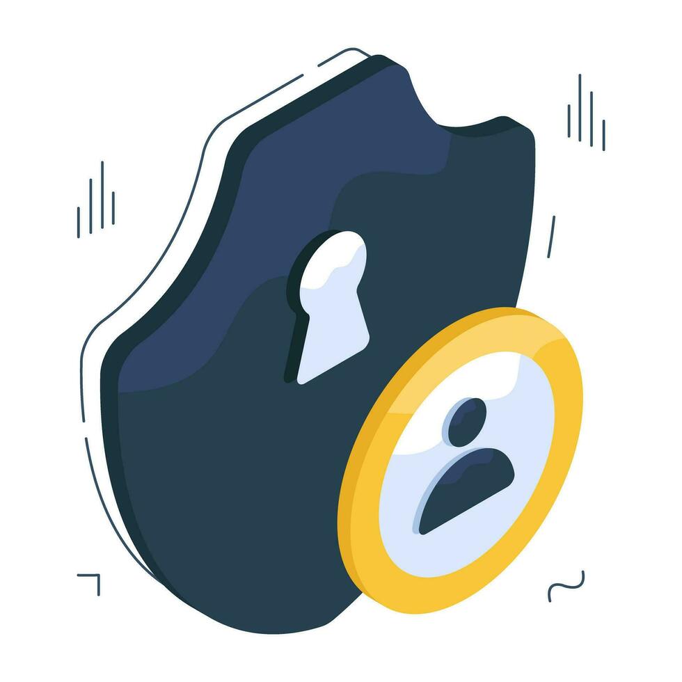 Perfect design icon of user security vector