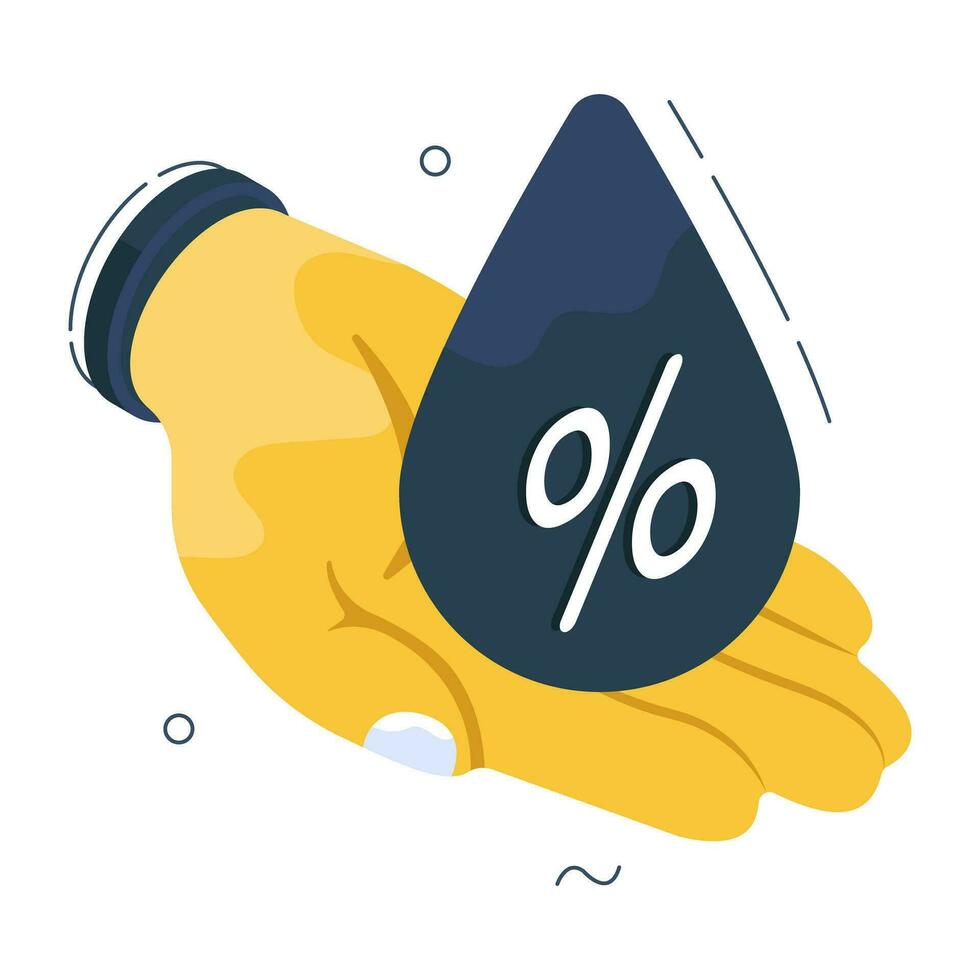 Conceptual isometric design icon of humidity vector