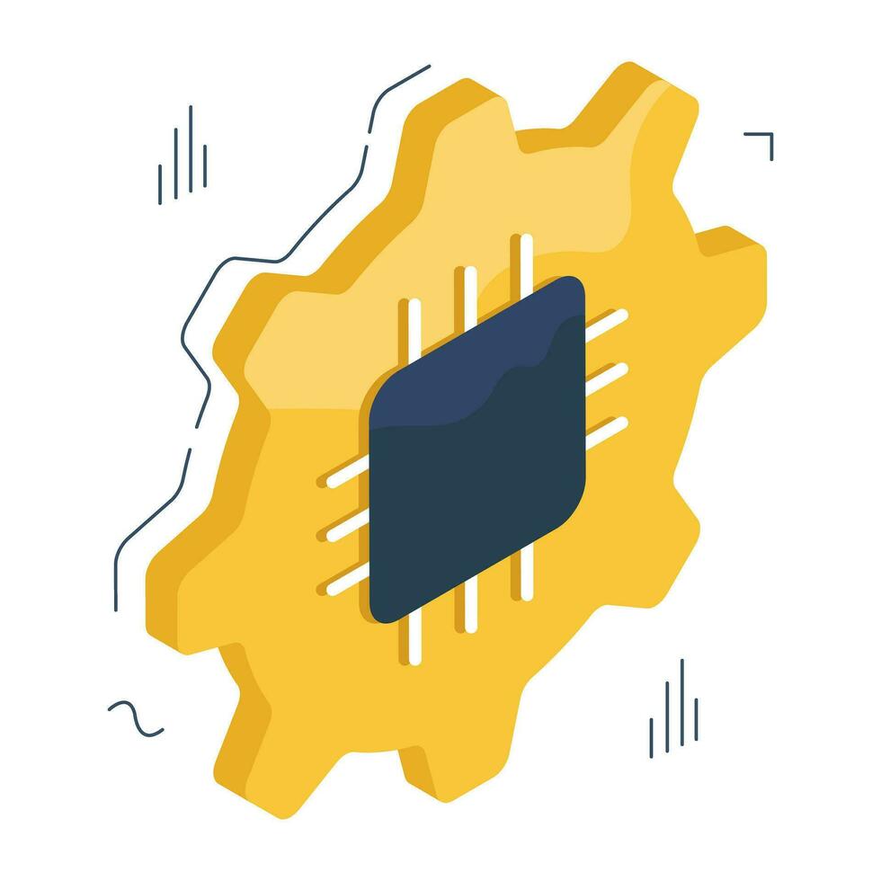 An icon design of chip setting vector