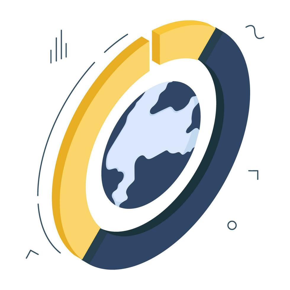 Premium download icon of global analytics vector