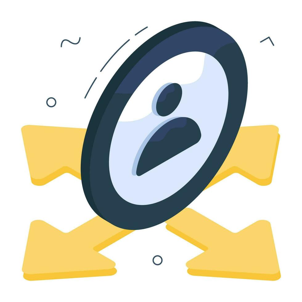 A modern design icon of user directions vector