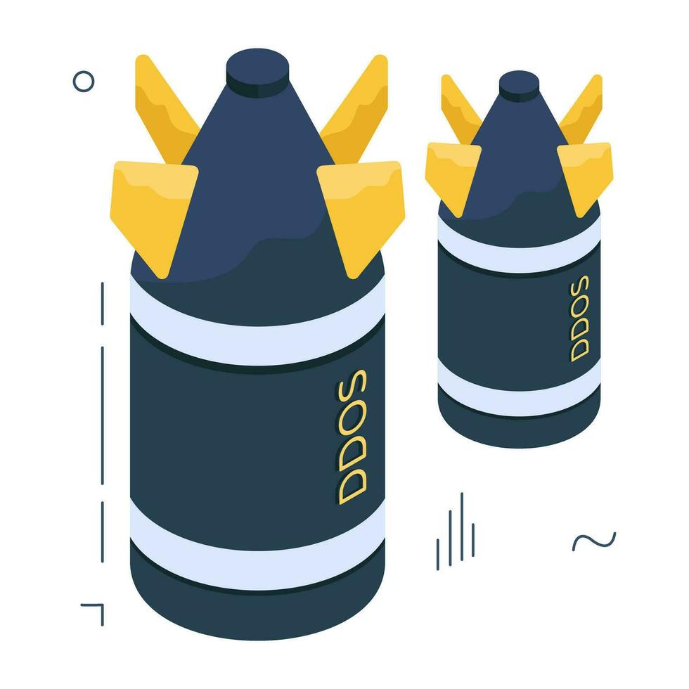 An icon design of ddos attack vector