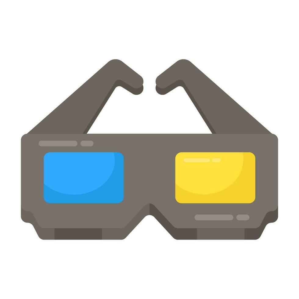 creativo diseño icono de 3d lentes aislado en blanco antecedentes vector