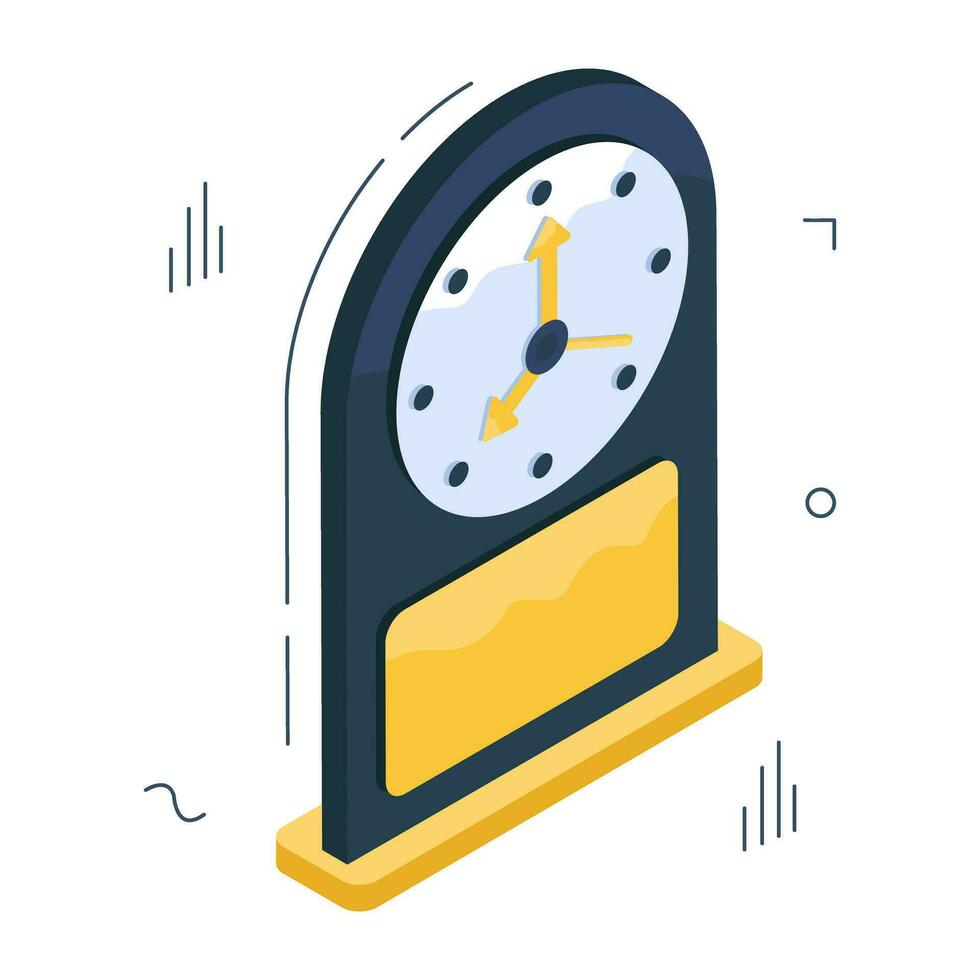 Editable design icon of wall clock vector