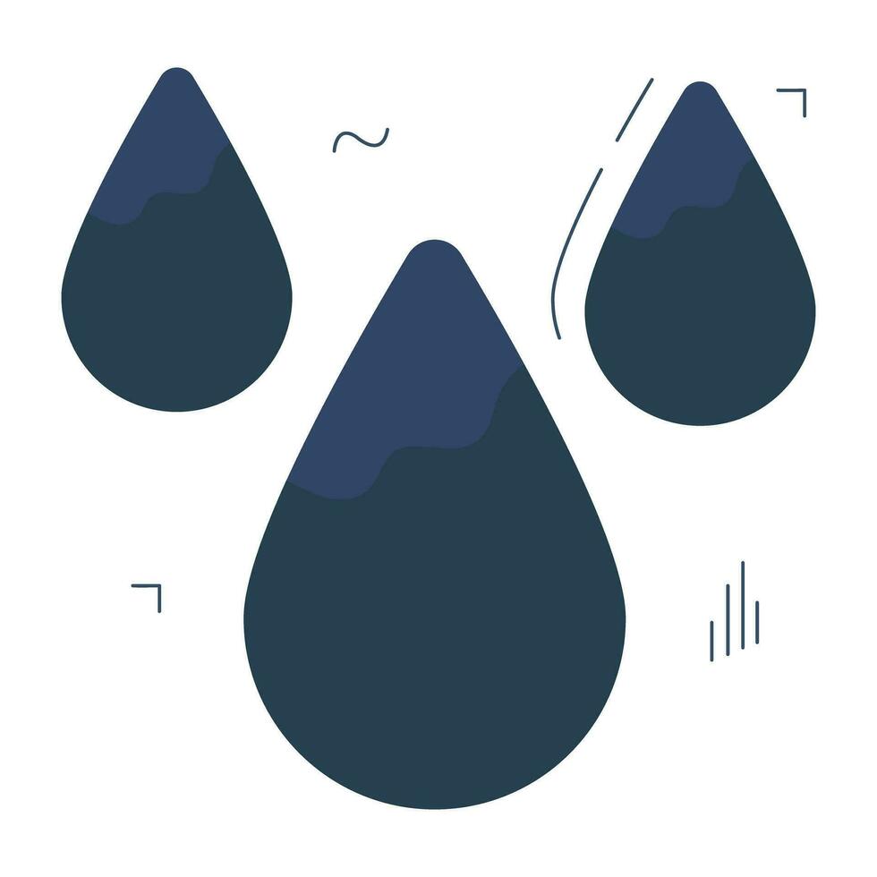 An isometric design icon of water drops vector