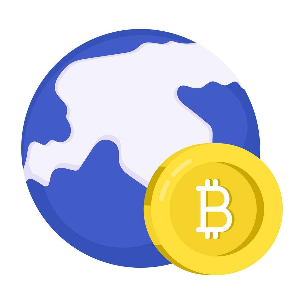 prima descargar icono de global bitcoin vector