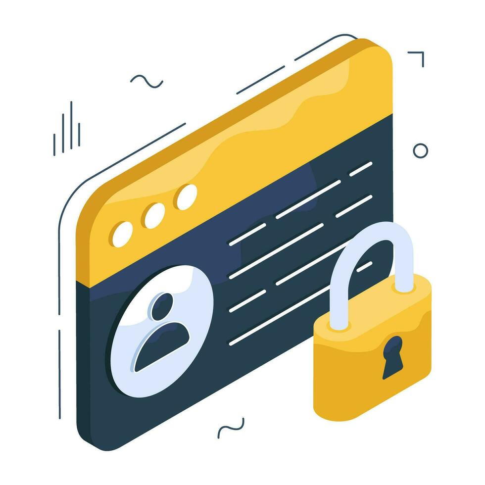 A modern design icon of secure id card vector