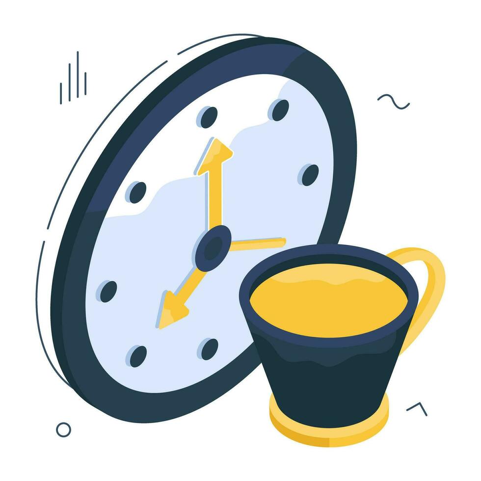 Modern design icon of tea time vector
