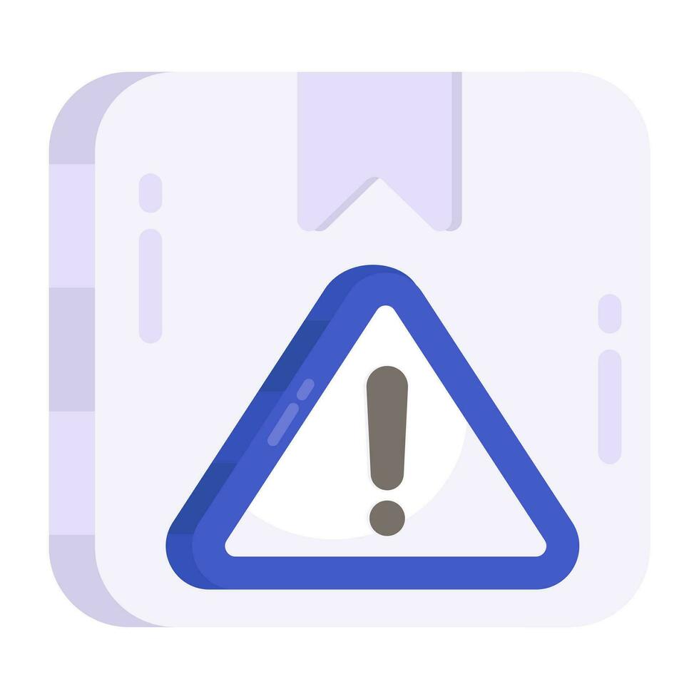 Premium design icon of parcel warning vector