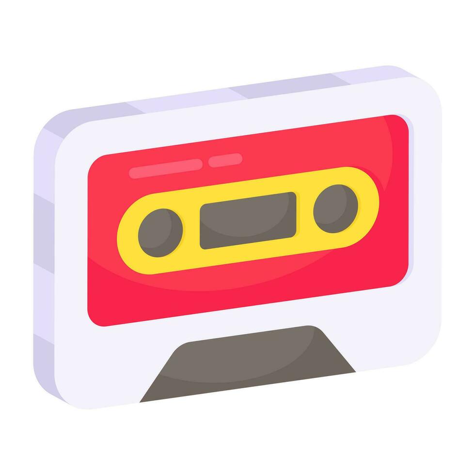 An icon design of cassette vector