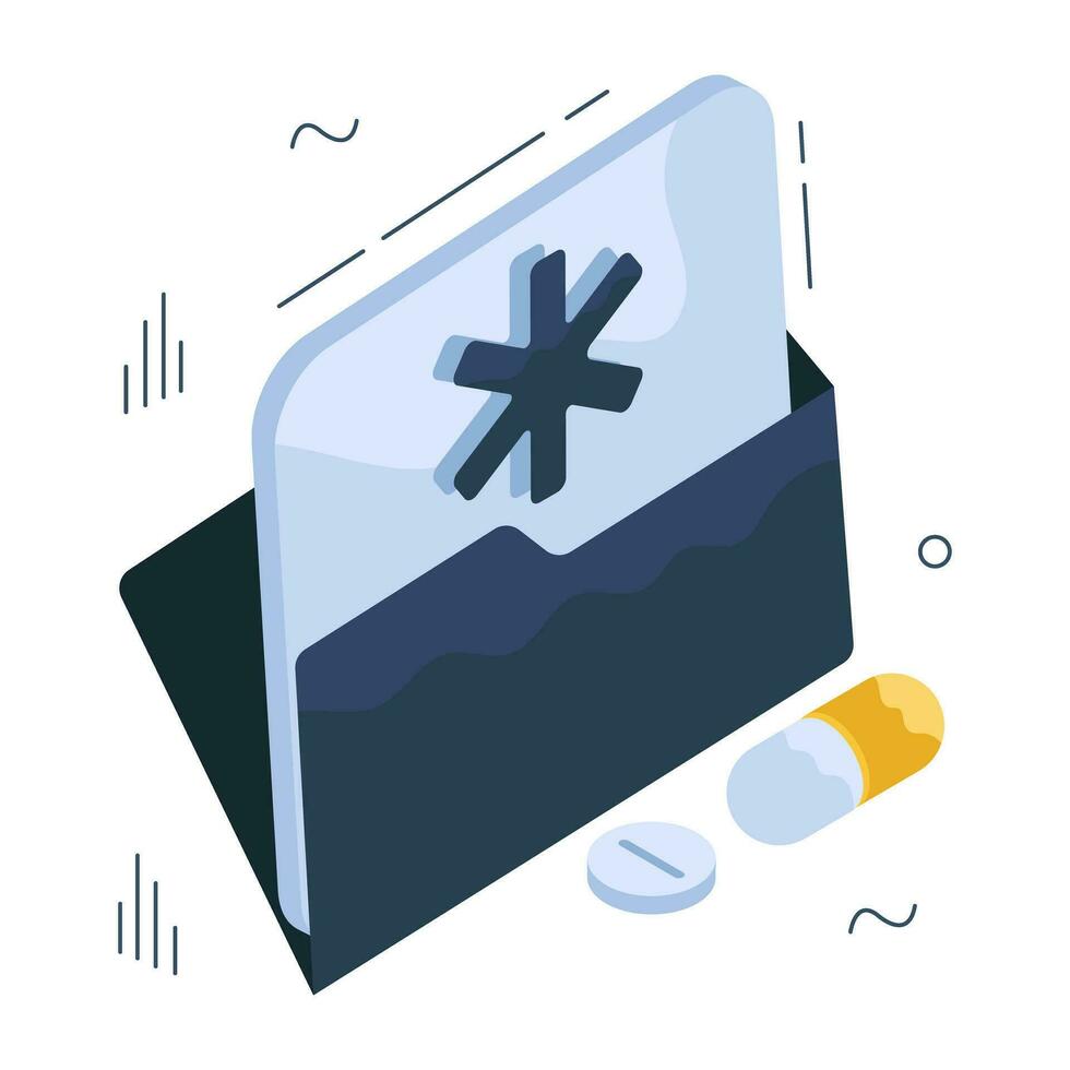 Premium download icon of medical folder vector