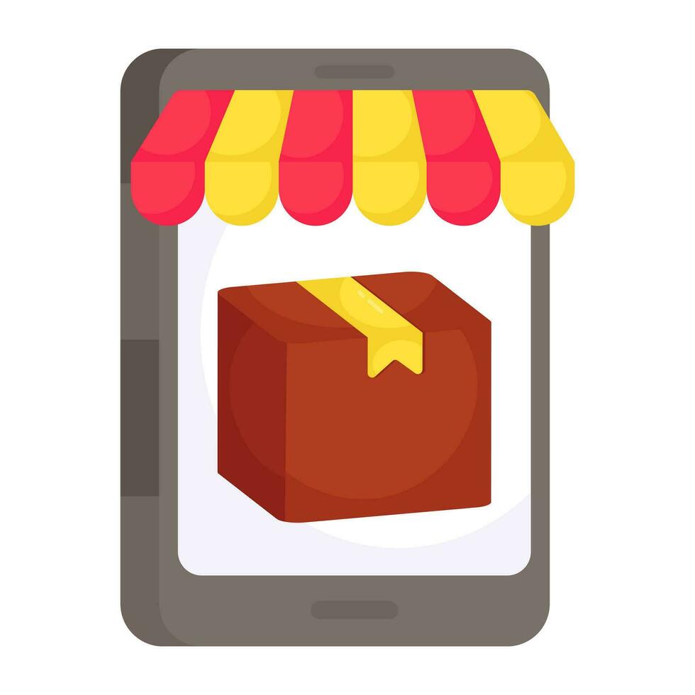 Perfect design icon of mobile parcel vector