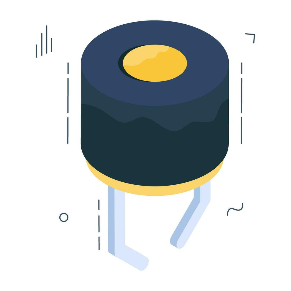 Editable design icon of capacitor vector