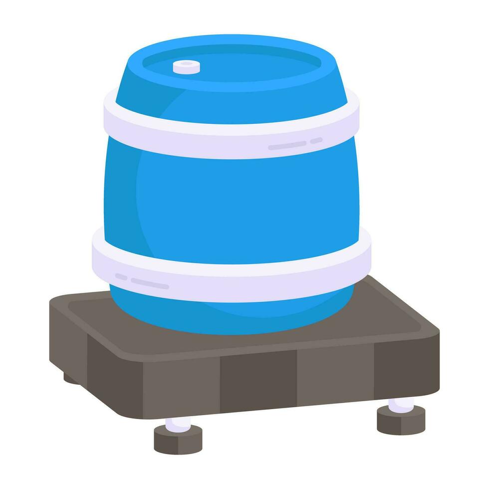 An icon design of oil barrel vector