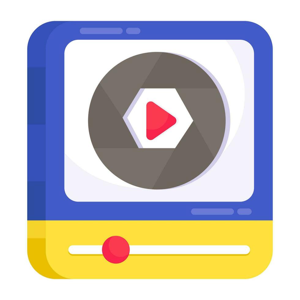 Unique design icon of online video vector