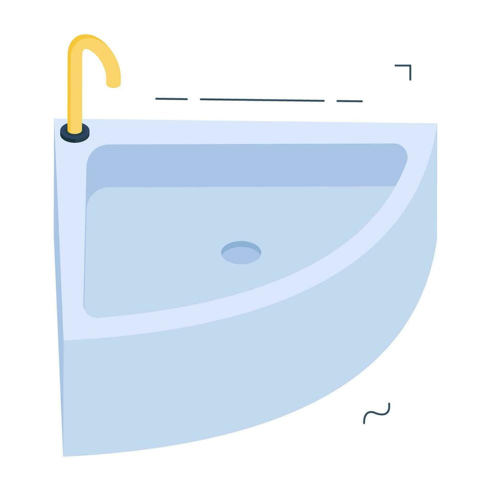 moderno diseño icono de lavabo vector