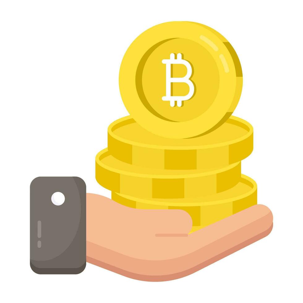 An icon design of bitcoins vector