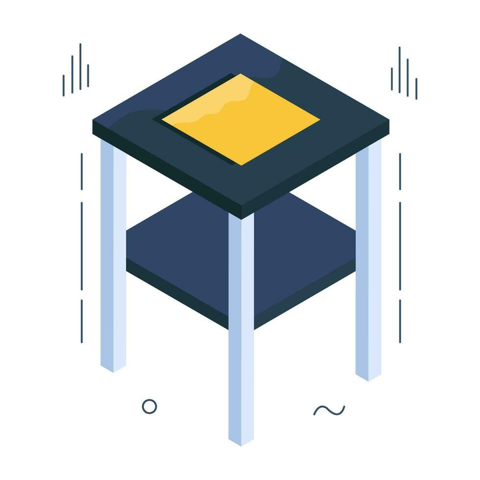 Editable design icon of table vector