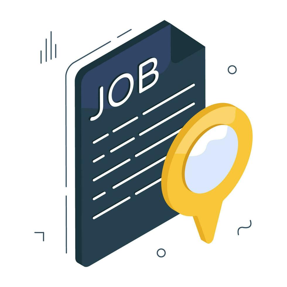 A unique design icon of job location vector