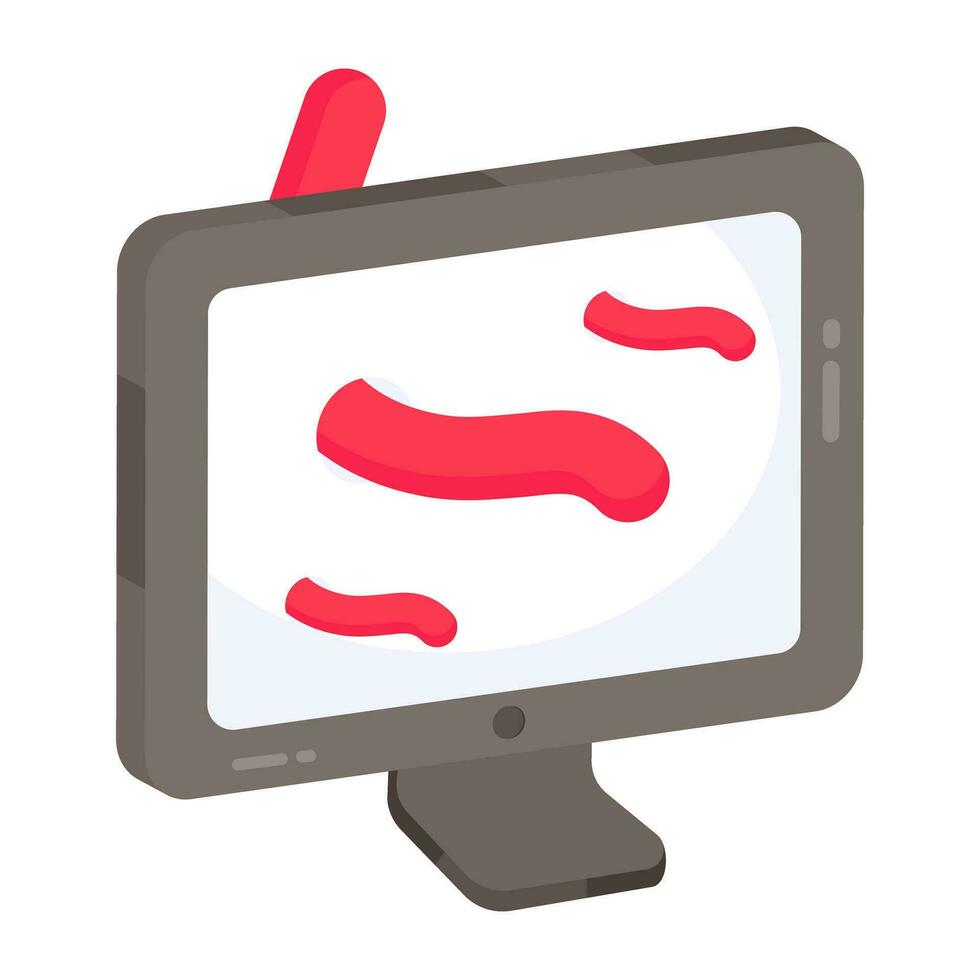 An icon design of monitor vector