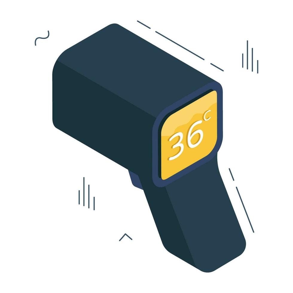 An editable design icon of temperature checking machine vector