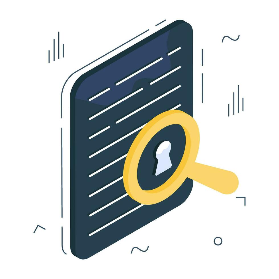 An icon design of secure file vector