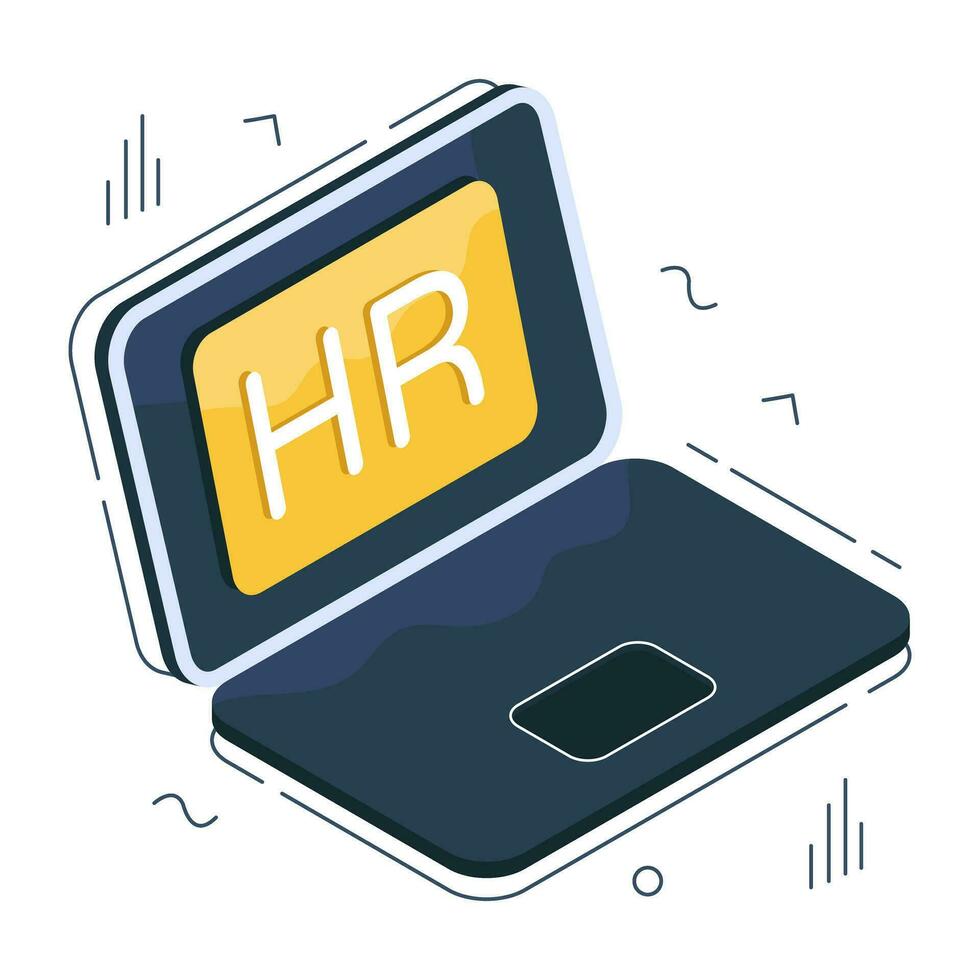 A unique design icon of hr vector