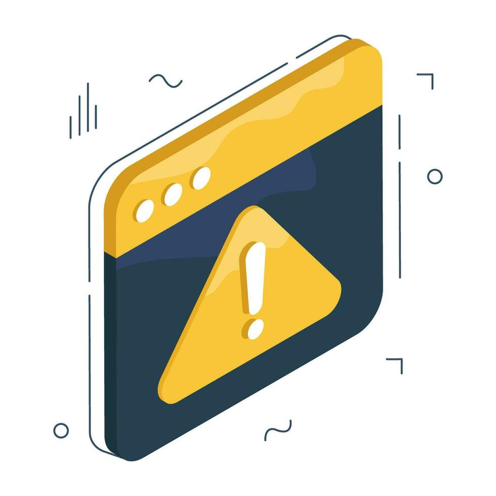 Modern design icon of web error vector