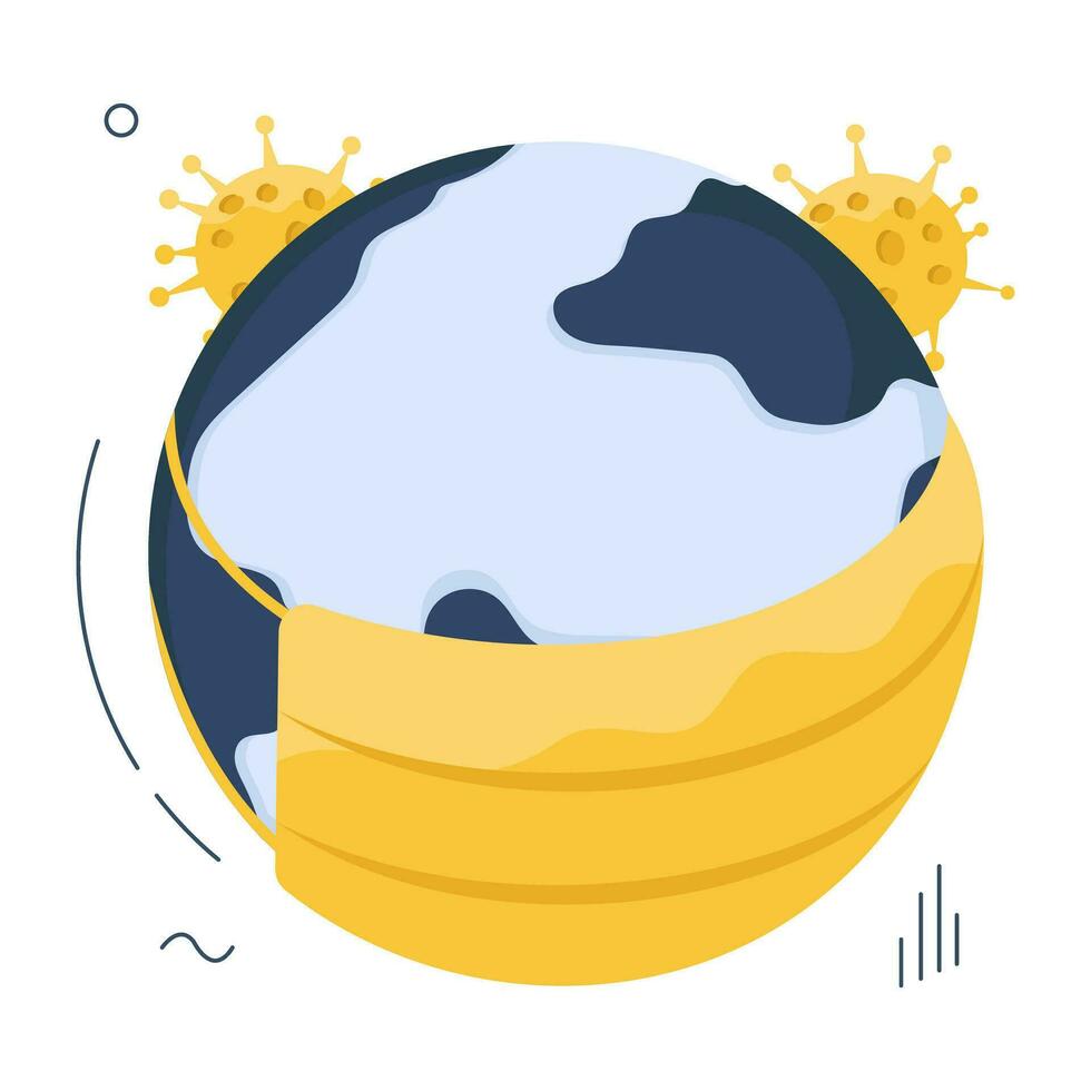 editable diseño icono de global máscara vector