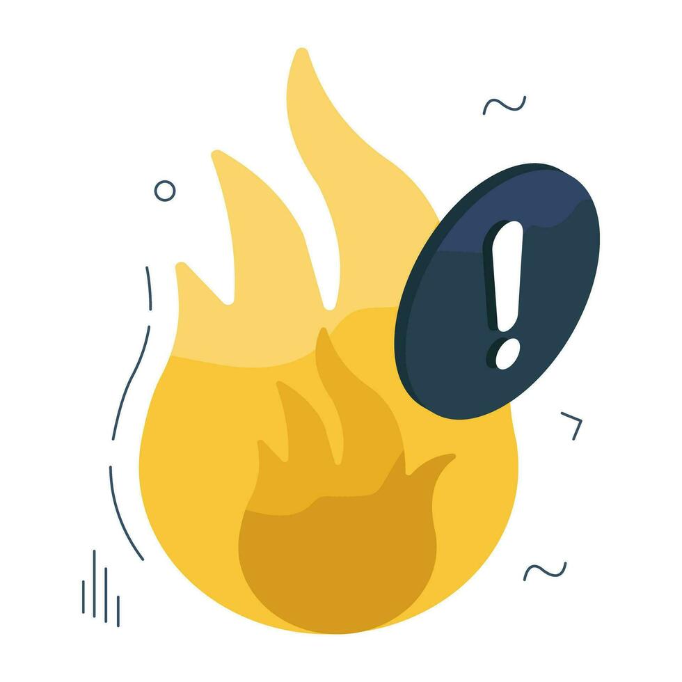 Modern design icon of fire warning vector