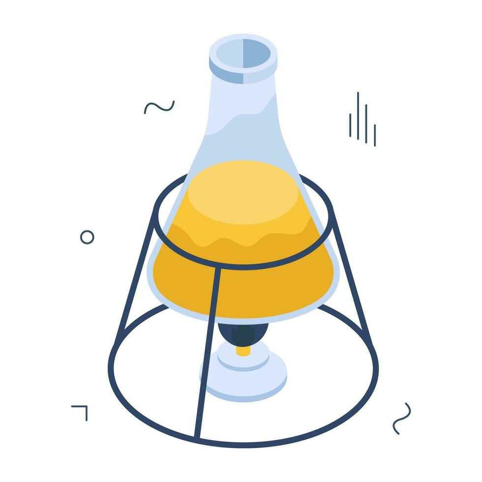 A premium design icon of chemical flask vector