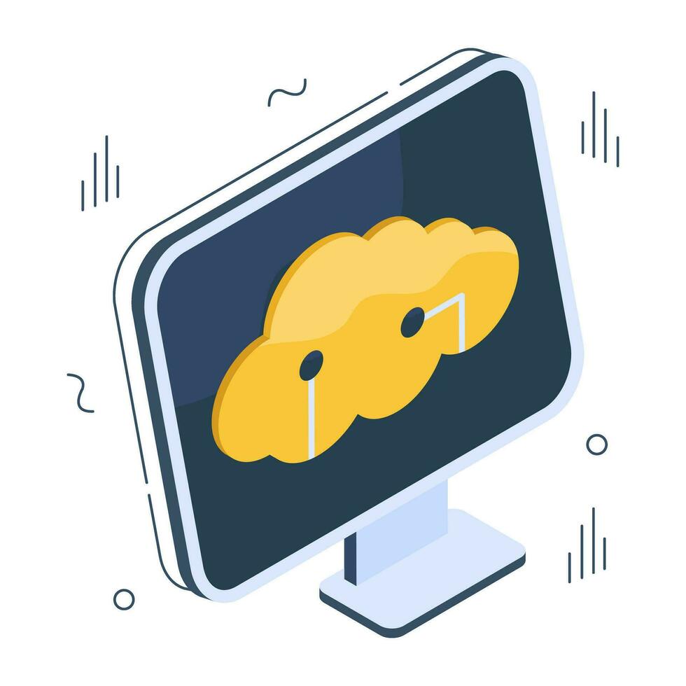Premium download icon of digital cloud vector