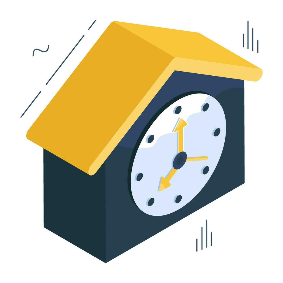 Editable design icon of wall clock vector